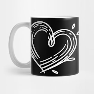 White Love Heart Mug